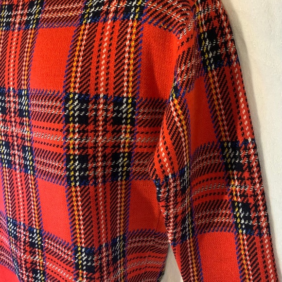 NWOT Sandro Rare Red Tartan Sweater Size Small - Picture 4 of 11